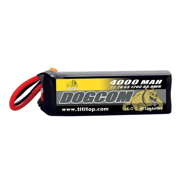 Dogcom 4000mAh 120C 22.2V 6S CineLifter LiPo Battery with XT90 Plug - 1