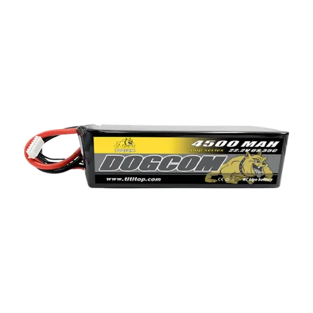 Dogcom 4500mAh 35C 22.2V 6S RC Heli Lipo battery - 1