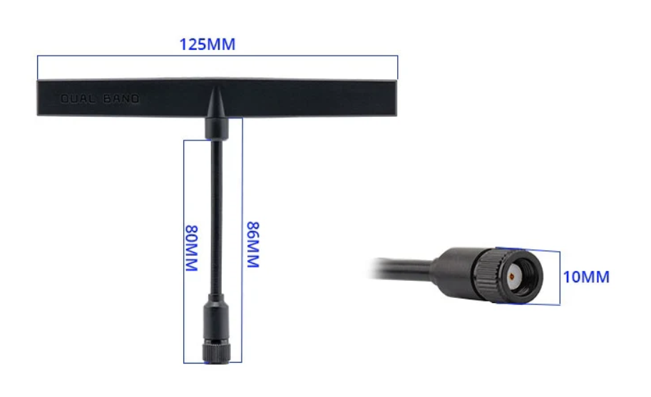 Dual Band 2.4GHz / SUB-G 900MHz Antenna 1pcs - 5