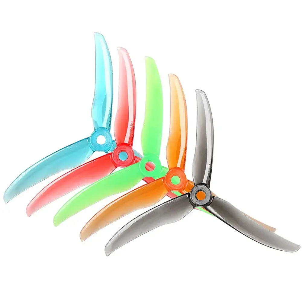 Durable T5143S FPV Drone Propellers Freestyle&Indoor racing Clear Orange - T-HOBBY (1)
