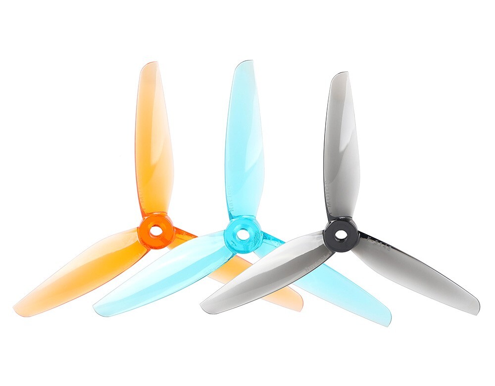 F5146 3-Blade Racing Propeller For FPV Drone Clear Orange - 2