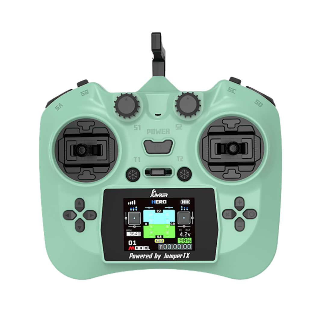Jumper Smart Color Screen ELRS Radio Controller with Hall Sensor Gimbals - Mint Green - Jumper