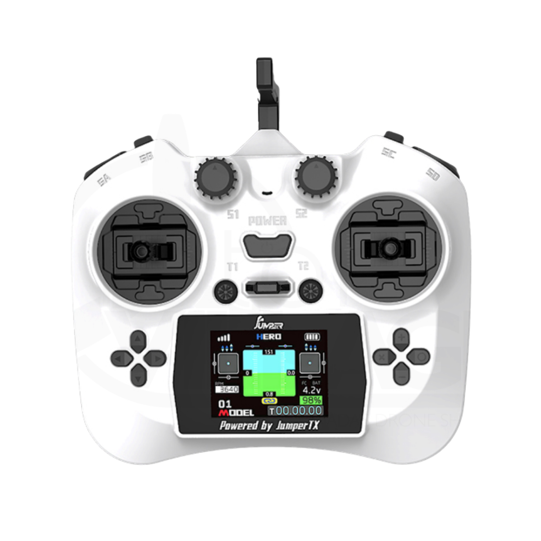 Jumper Smart Color Screen ELRS Radio Controller with Hall Sensor Gimbals - Platinum White - Jumper