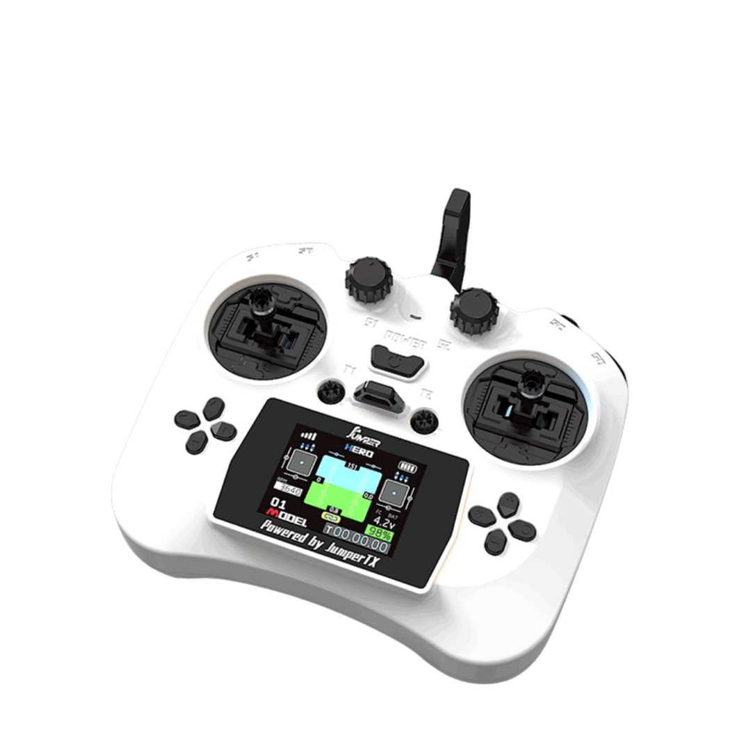 Jumper Smart Color Screen ELRS Radio Controller with Hall Sensor Gimbals - Platinum White - 2