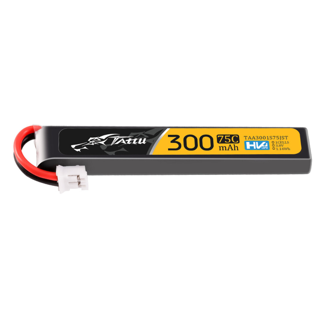 Tattu 300mAh 1S 75C 3.8V Lipo Battery Pack with JST-PHR Plug - 2