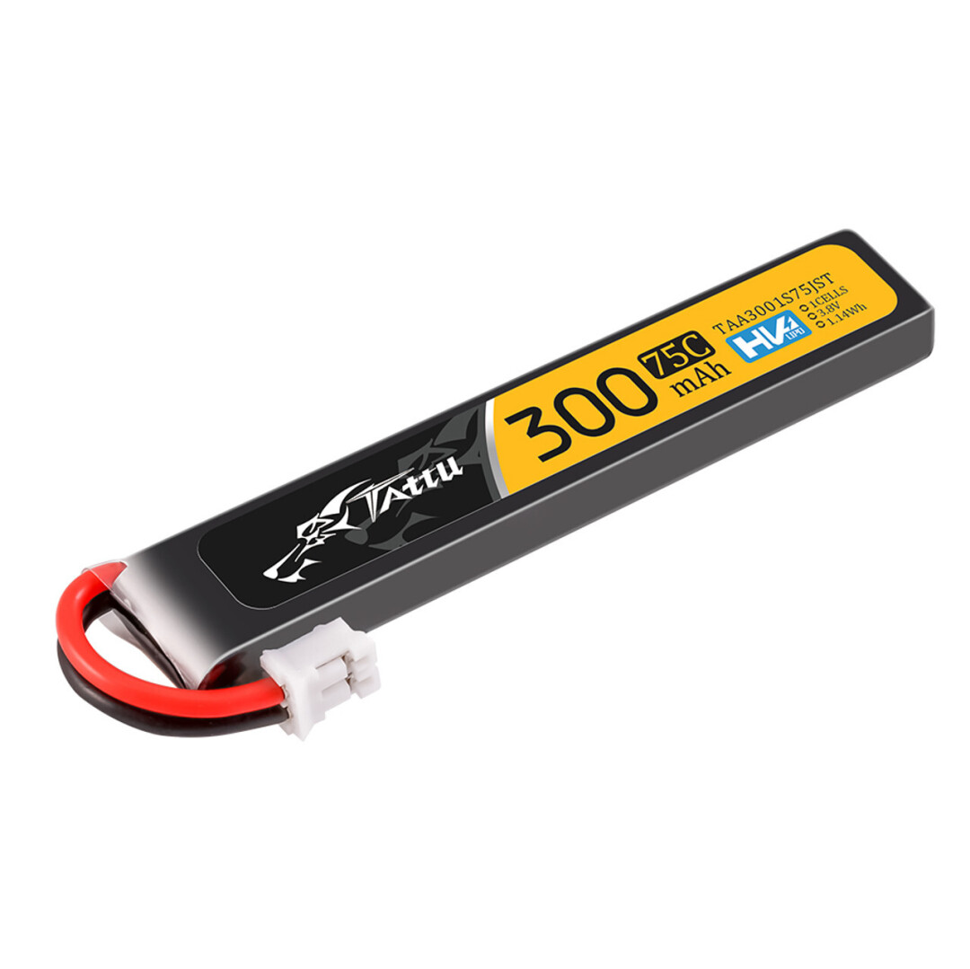 Tattu 300mAh 1S 75C 3.8V Lipo Battery Pack with JST-PHR Plug - 4